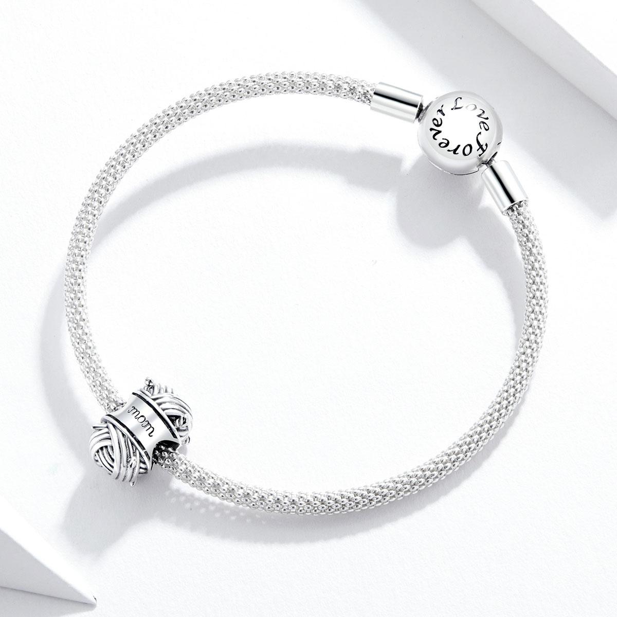 925 Sterling Silver Knitting Bead Bracelet / Necklace Accessory 8