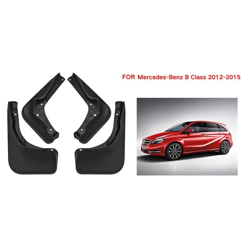 For Mercedes-Benz B-Class 2012-2015 4Pcs / Set Car Auto Soft Plastic Splash Flaps Fender Guard 3