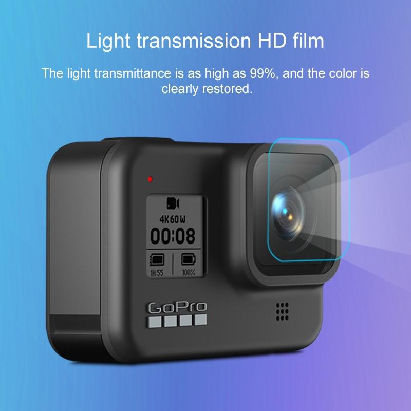 Protective Film and Screen Protector for Gopro Hero8 Camera Lens and Lcd Display 9
