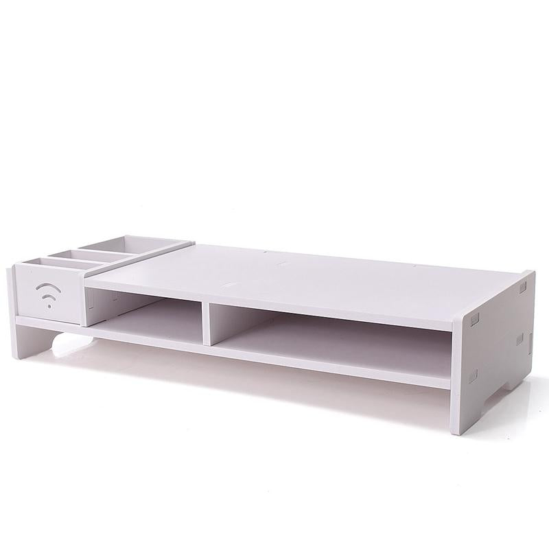 Versatile Desktop Monitor Stand - Sturdy Wood Riser for Laptop Notebook Tv 4
