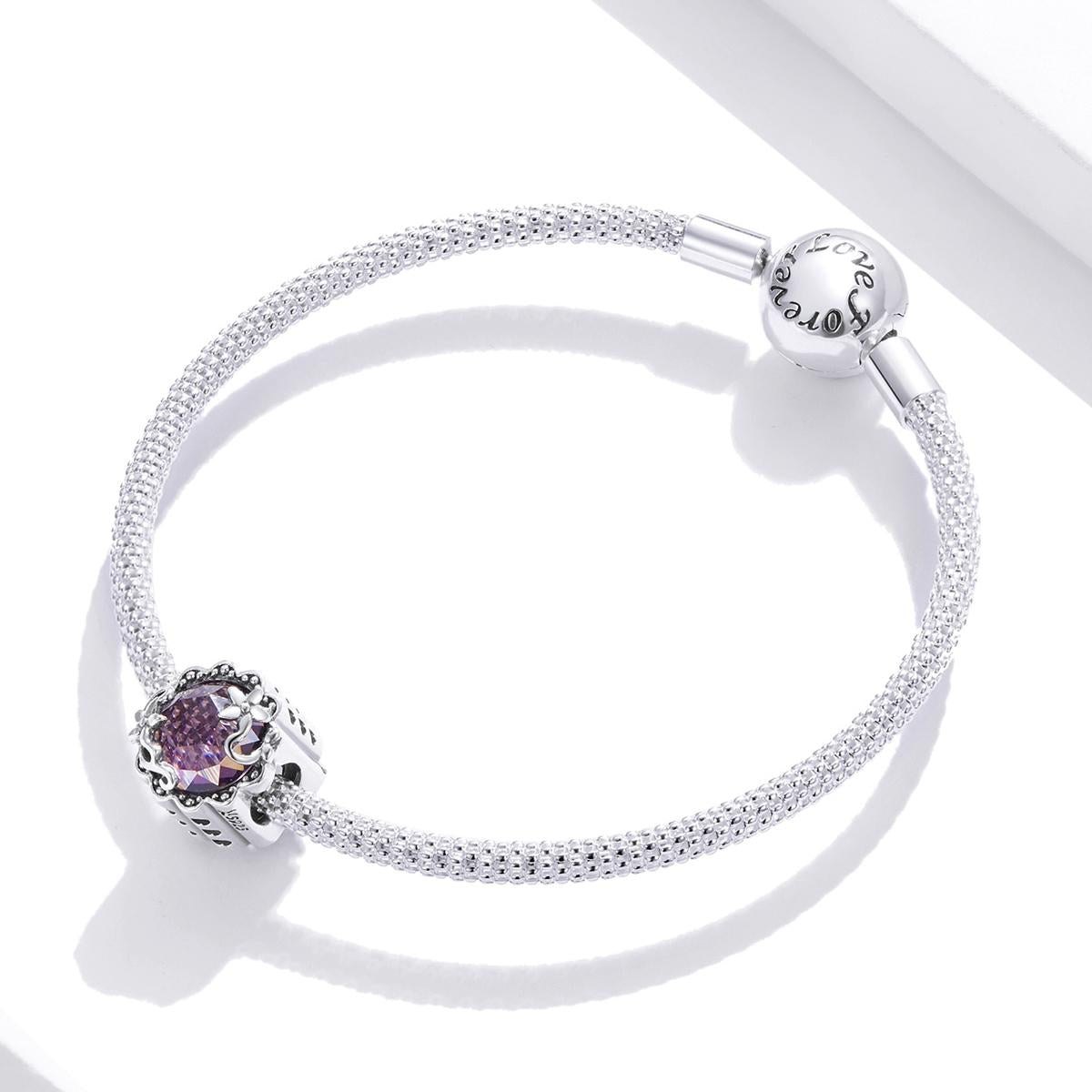 925 Sterling Silver Simple Hollow Flower Texture Beads For Diy Bracelets & Necklaces 5