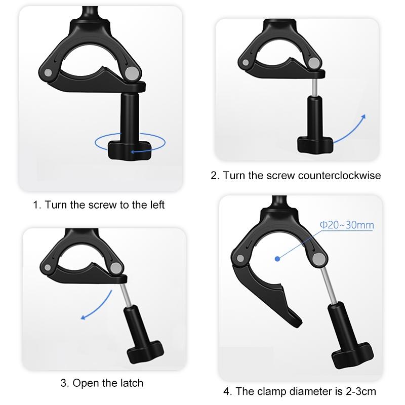 Universal Phone Mount for Handlebars with Clamp and Screw 7