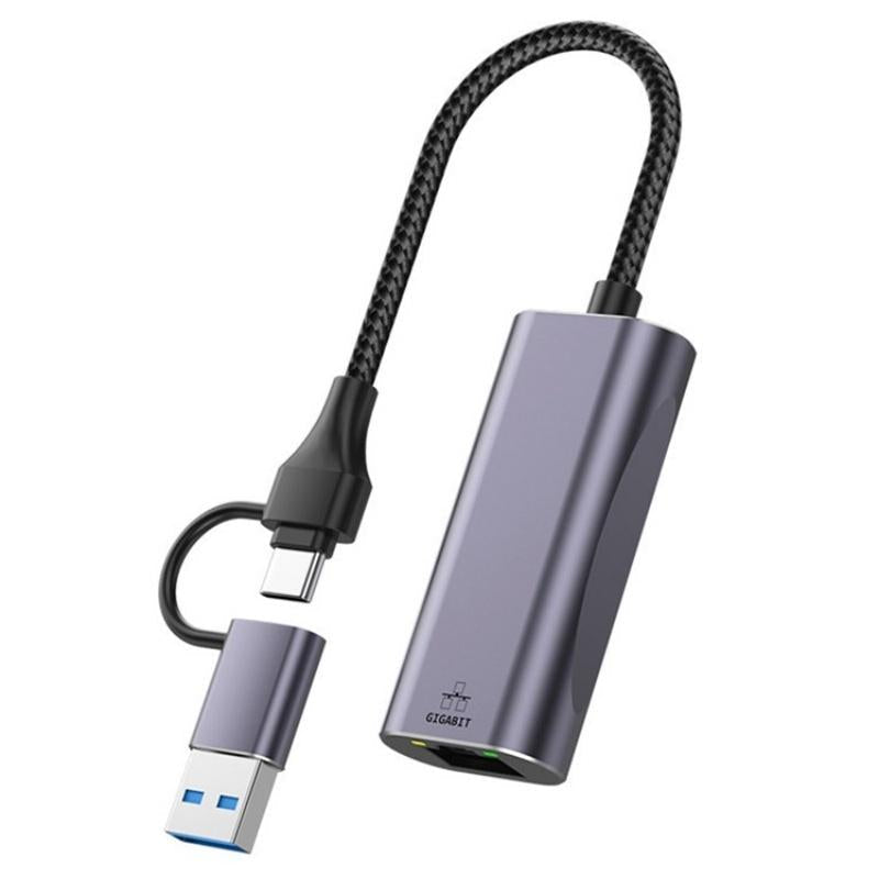 Usb Type-C Gigabit Hub Adapter For Laptop / Tablet / Phone