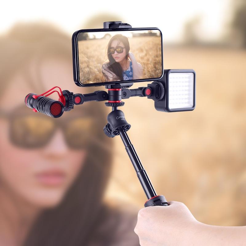 Universal Dual Cold Shoe Mount For Camera And Phone 3