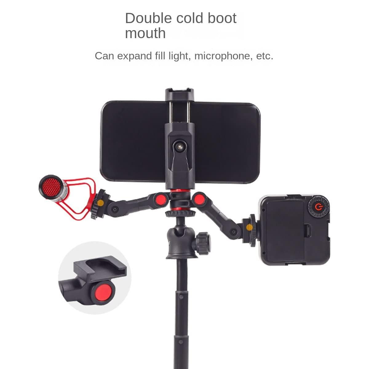Universal Dual Cold Shoe Mount For Camera And Phone 7