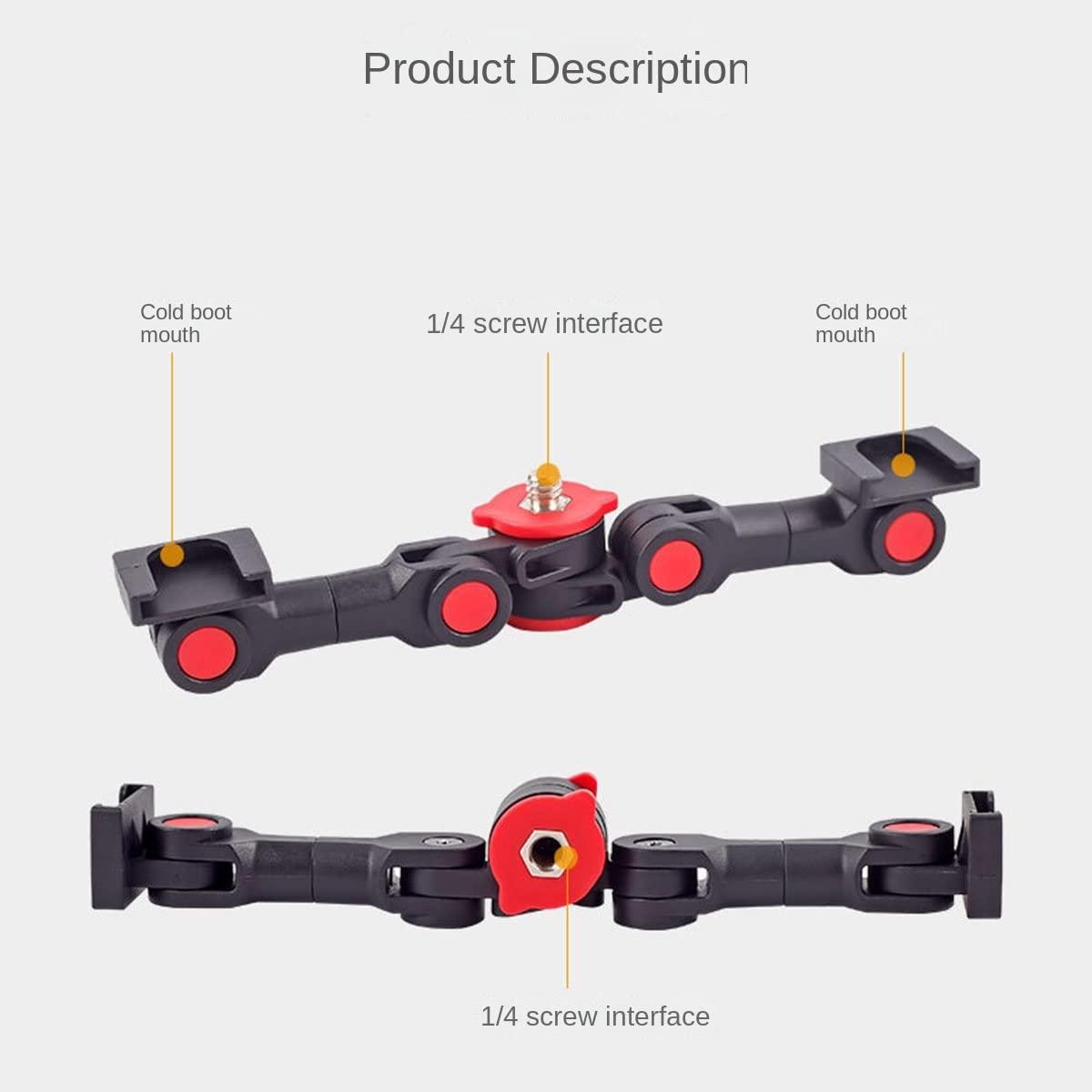Universal Dual Cold Shoe Mount For Camera And Phone 8