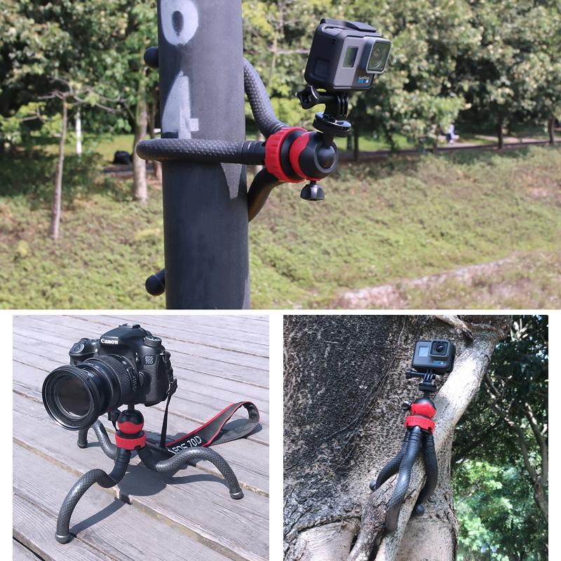 Flexible Mini Octopus Tripod with Phone Clamp for Iphone Galaxy Huawei Gopro 4