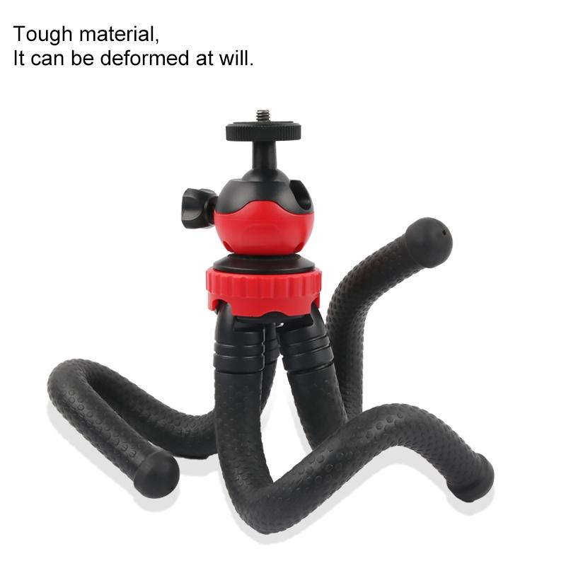 Flexible Mini Octopus Tripod with Phone Clamp for Iphone Galaxy Huawei Gopro 5