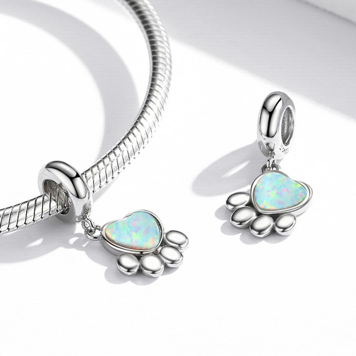925 Sterling Silver Opal Bead Bracelet & Necklace Set 6
