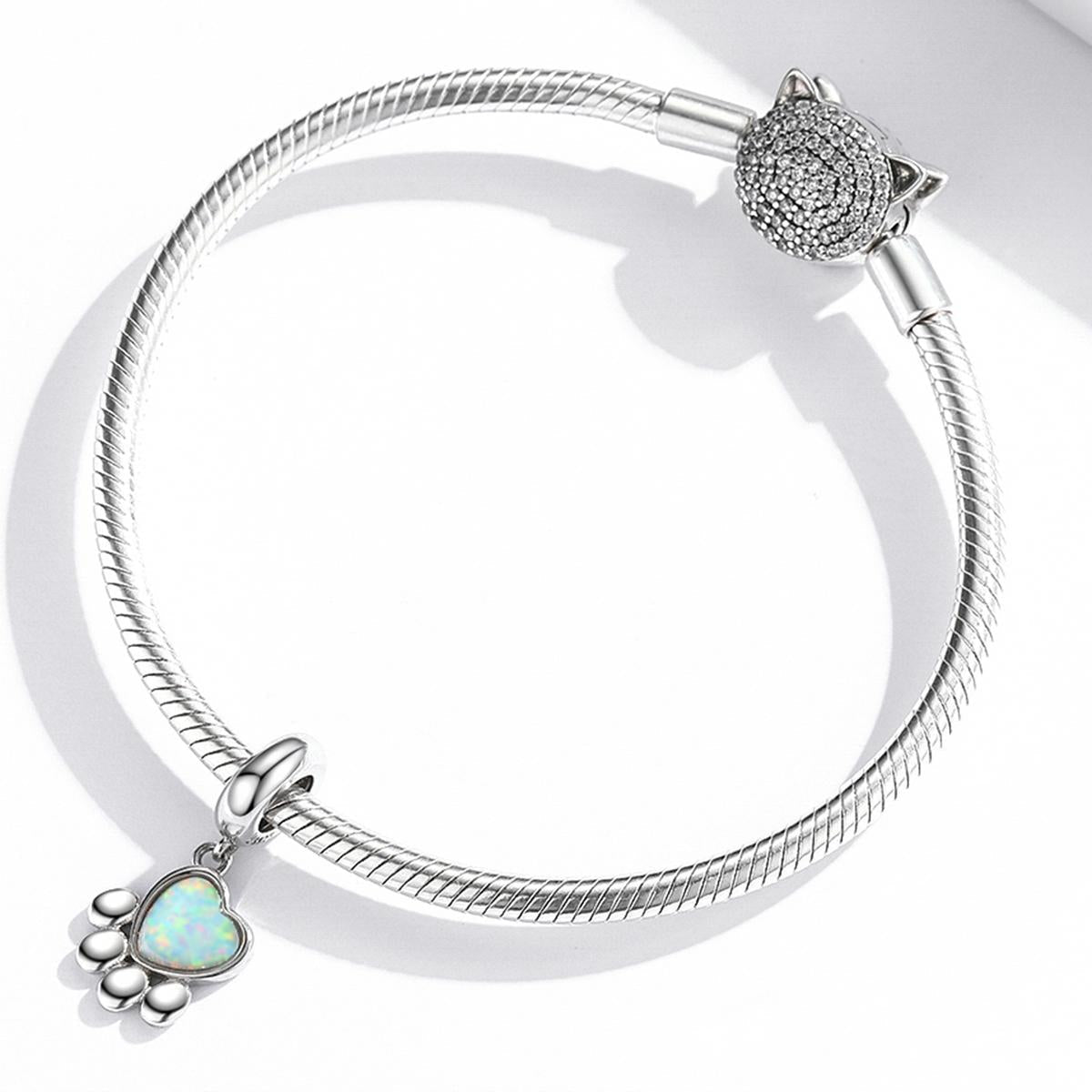 925 Sterling Silver Opal Bead Bracelet & Necklace Set 7