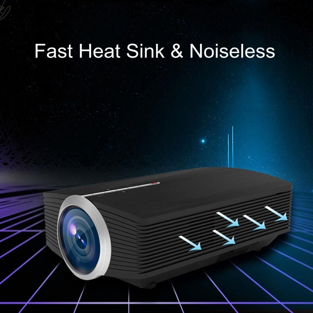 1200 Lux Led Projector For Home Theater - Hdmi Vga Av Tf Usb 4