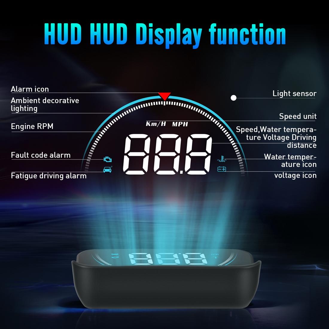 Universal Car Obd2 Hud 3.5 Inch Vehicle Head Up Display 4