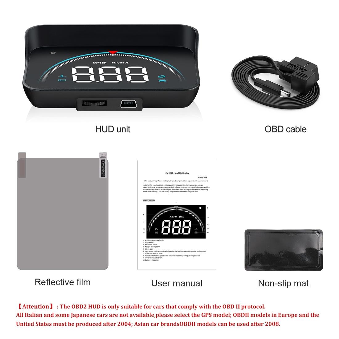 Universal Car Obd2 Hud 3.5 Inch Vehicle Head Up Display 7