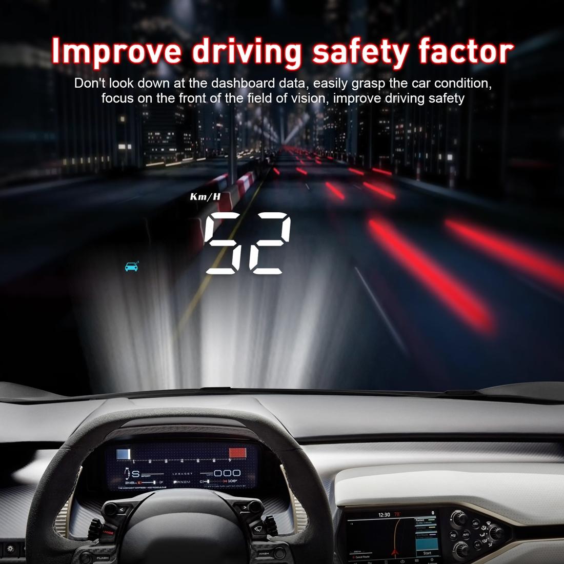 Universal Car Obd2 Hud 3.5 Inch Vehicle Head Up Display 8