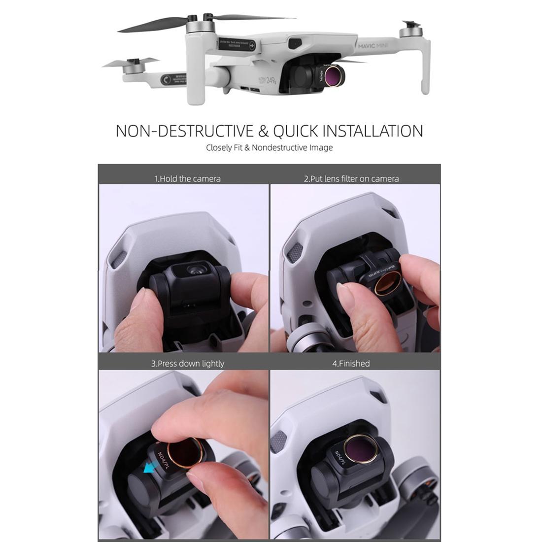4-in-1 Drone Lens Filter for Dji Mavic Mini / Mini 2 - Mm Fi9256 8