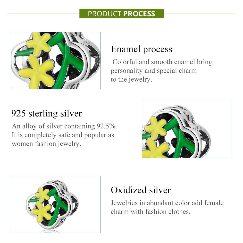 925 Sterling Silver Delicate Daffodil Beads For Diy Bracelets & Necklaces 5