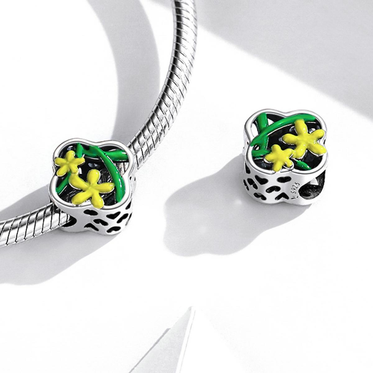 925 Sterling Silver Delicate Daffodil Beads For Diy Bracelets & Necklaces 6