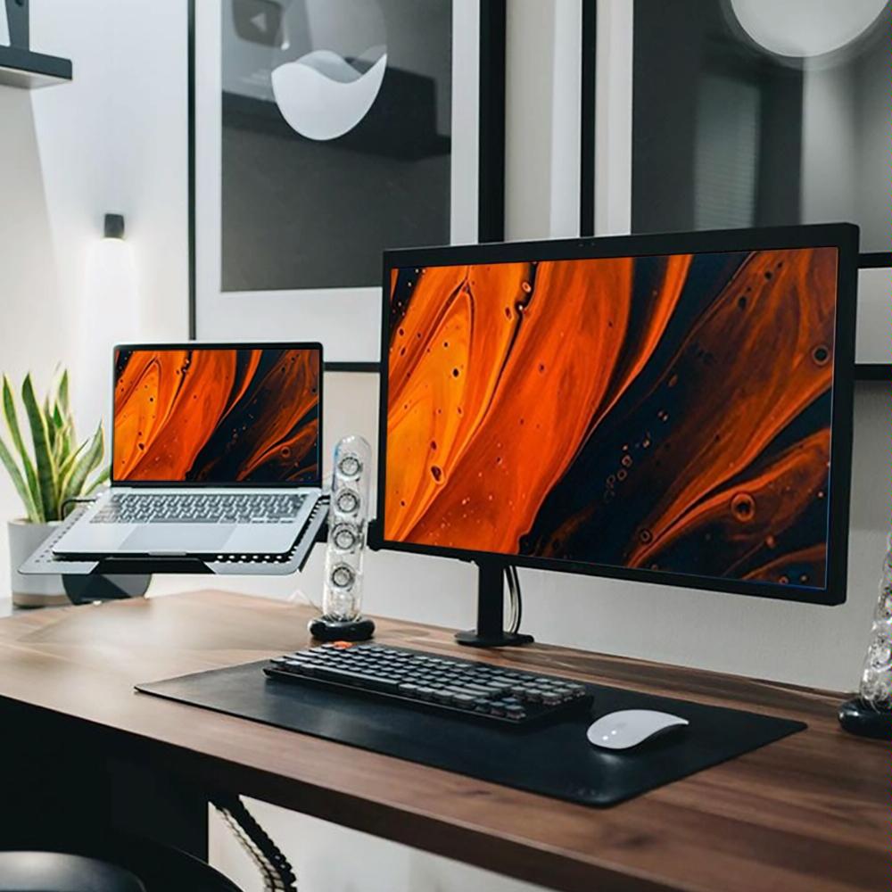 Rotatable Dual Screen Laptop Stand for Desktop 3