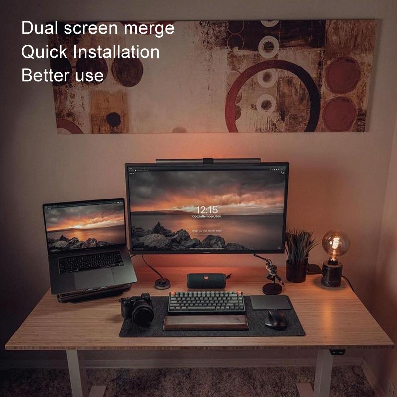 Rotatable Dual Screen Laptop Stand for Desktop 4
