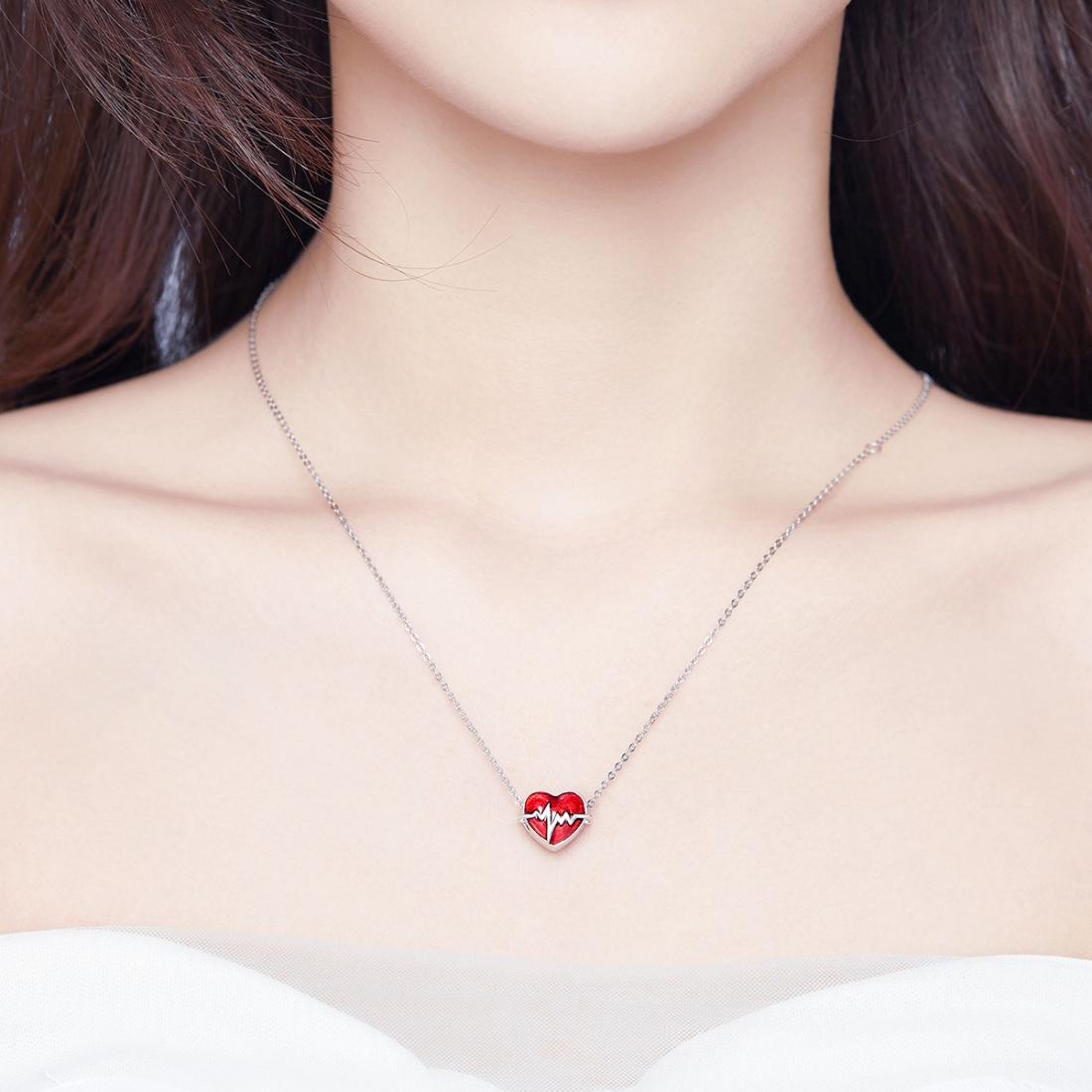 925 Sterling Silver Red Ecg Beaded Love Bracelet 8