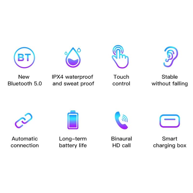 Wireless Tws Headset with Bluetooth 5.0 and Led Display 7