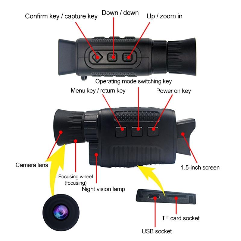 5X Digital Night Vision Monocular With Infrared Thermal Imaging 3