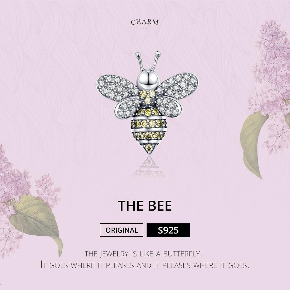 925 Sterling Silver Bee Bracelet Diy Beaded Accessory 4