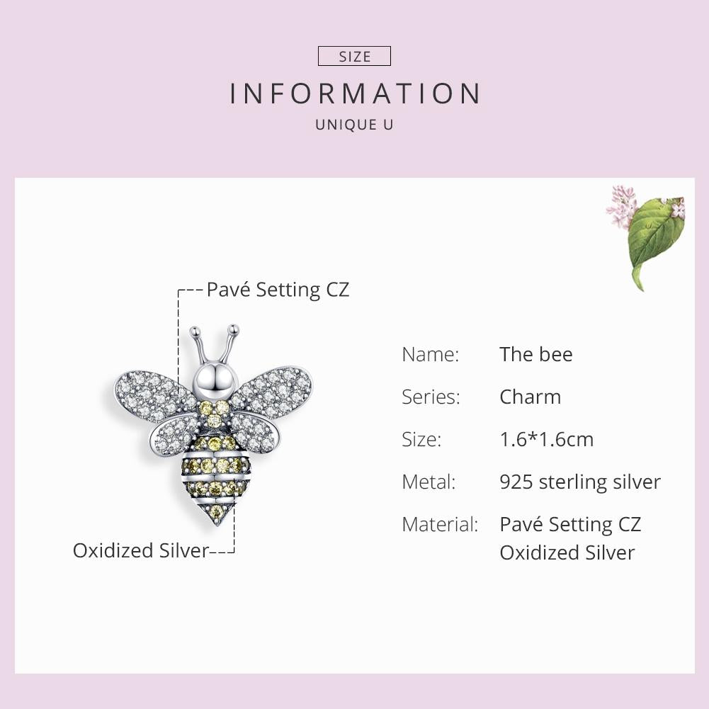 925 Sterling Silver Bee Bracelet Diy Beaded Accessory 6
