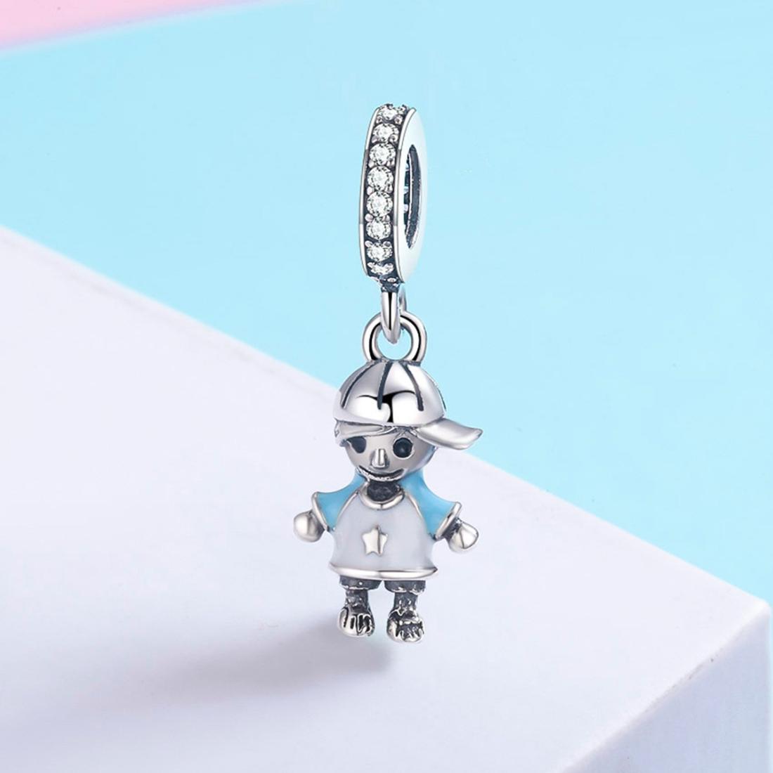 925 Sterling Silver Boy Bead Bracelet / Necklace Accessory 3