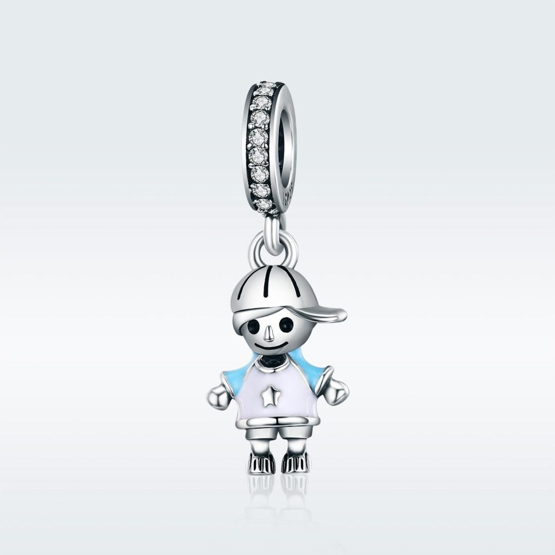 925 Sterling Silver Boy Bead Bracelet / Necklace Accessory 4