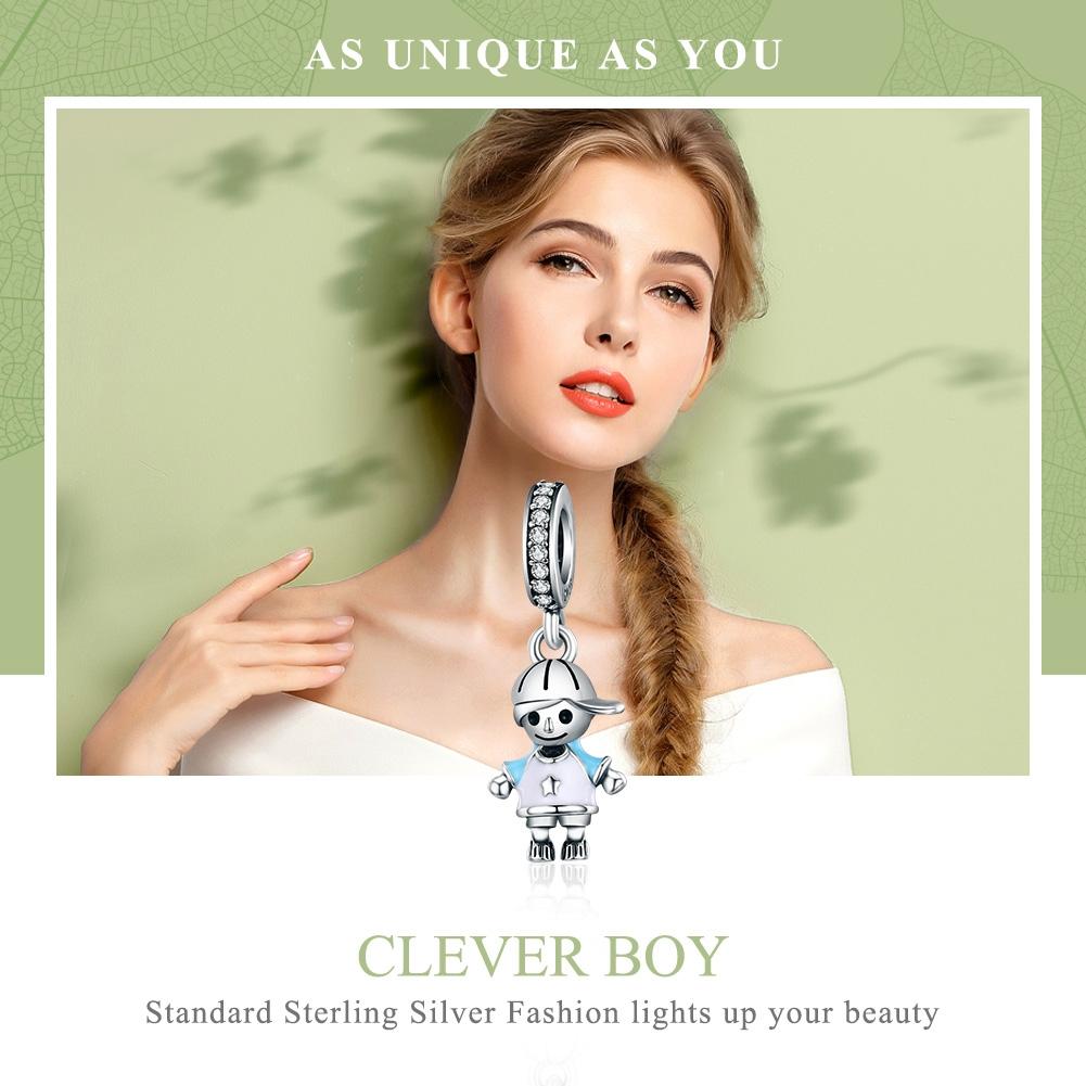 925 Sterling Silver Boy Bead Bracelet / Necklace Accessory 5