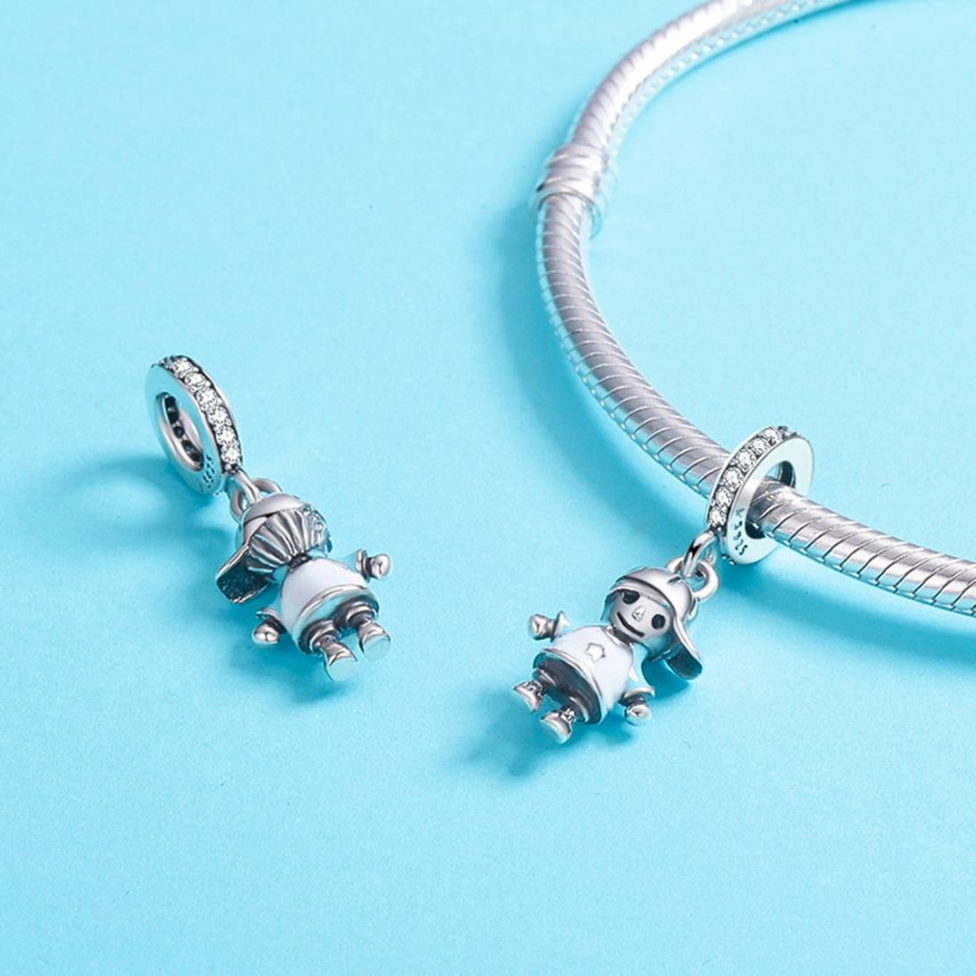 925 Sterling Silver Boy Bead Bracelet / Necklace Accessory 7