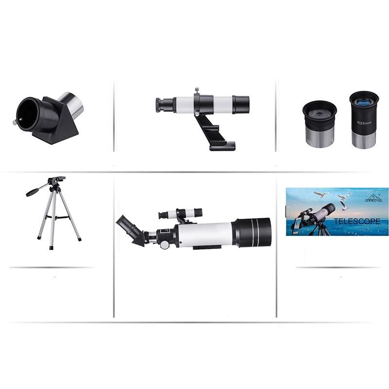 High Definition High Times Astronomical Telescope with Tripod - 16x / 66x70 4