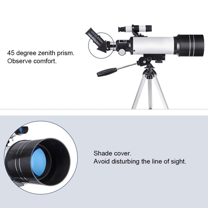 High Definition High Times Astronomical Telescope with Tripod - 16x / 66x70 7