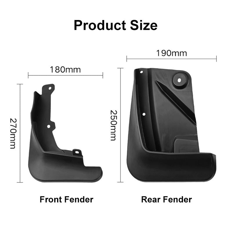 For Toyota Yaris X 2020-2023 4Pcs / Set Car Auto Soft Plastic Splash Flaps Fender Guard 4