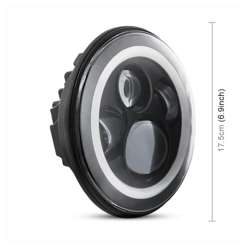 2 Pcs 7 Inch Ip68 Waterproof 6500K 75W Cree Led Headlight Hi / Lo Beam Driving Lamp For Jeep Wrangler Jk Tj Lj 3