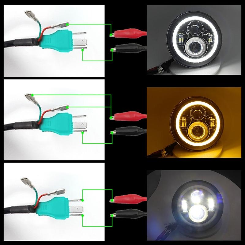 2 Pcs 7 Inch Ip68 Waterproof 6500K 75W Cree Led Headlight Hi / Lo Beam Driving Lamp For Jeep Wrangler Jk Tj Lj 6