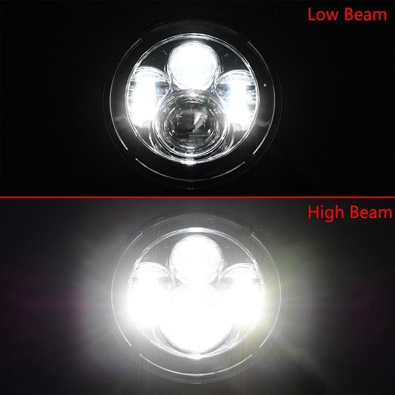 2 Pcs 7 Inch Ip68 Waterproof 6500K 75W Cree Led Headlight Hi / Lo Beam Driving Lamp For Jeep Wrangler Jk Tj Lj 7