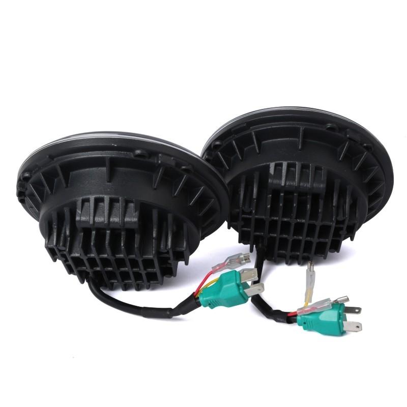 2 Pcs 7 Inch Ip68 Waterproof 6500K 75W Cree Led Headlight Hi / Lo Beam Driving Lamp For Jeep Wrangler Jk Tj Lj 11
