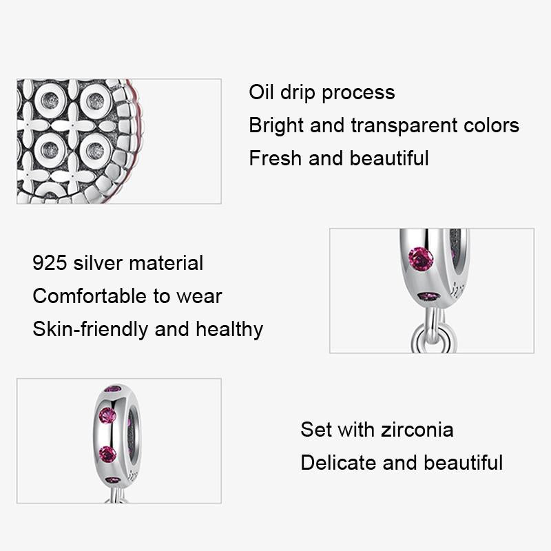 925 Sterling Silver Strawberry Cookie Pendant Beads For Diy Bracelets 3