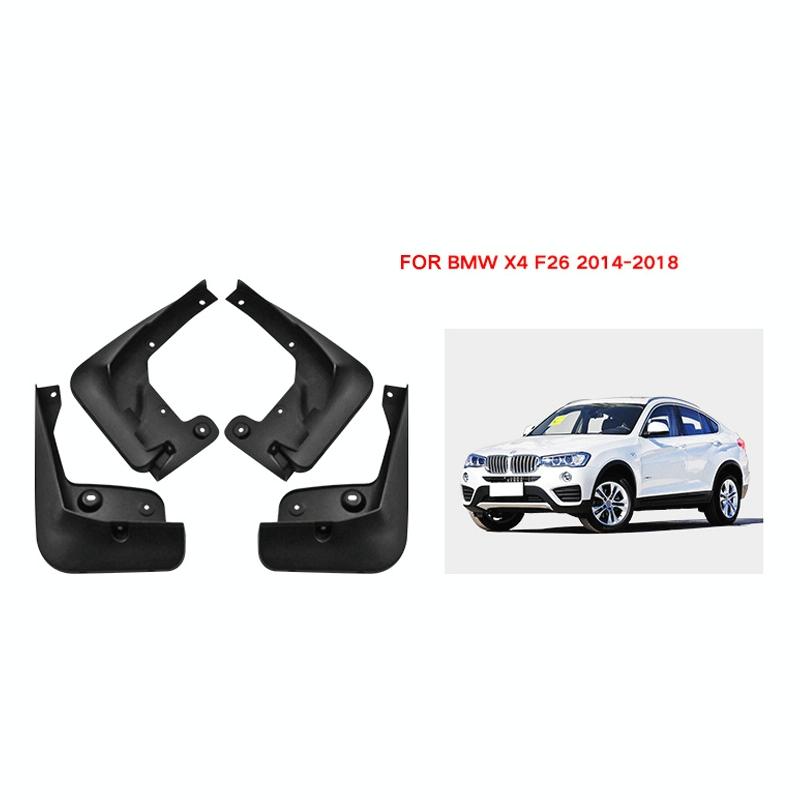 For Bmw X4 X F26 2014-2018 4Pcs / Set Car Auto Soft Plastic Splash Flaps Fender Guard 3