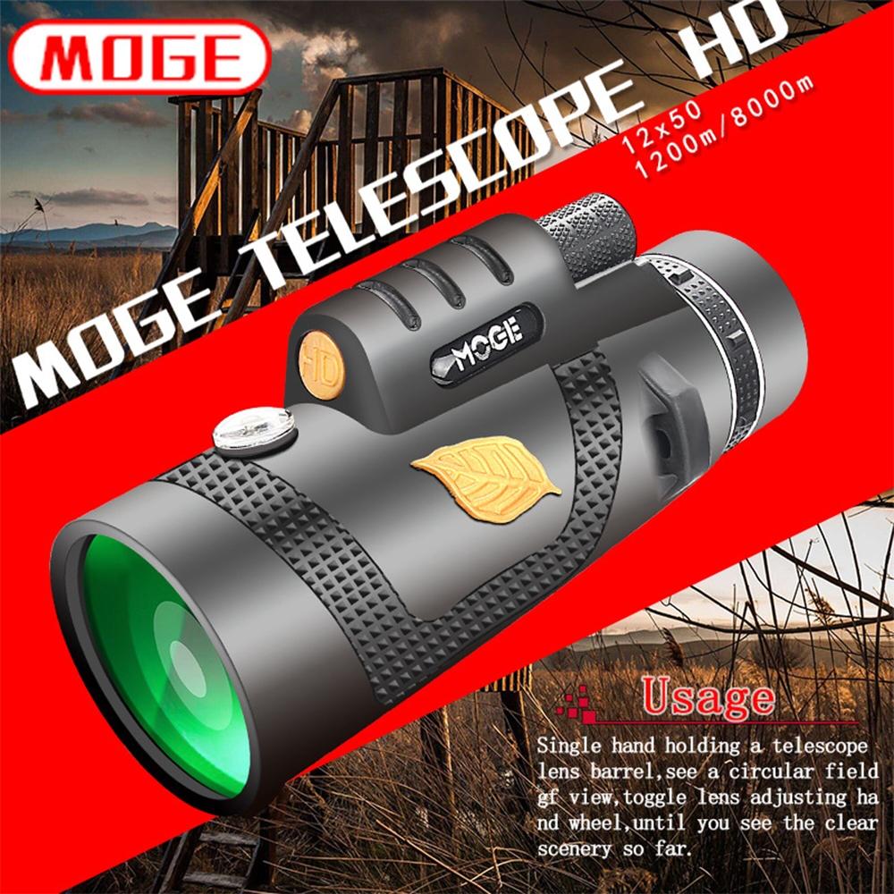 Professional 12X50 Hd Monocular Night Vision Telescope + Tripod 7