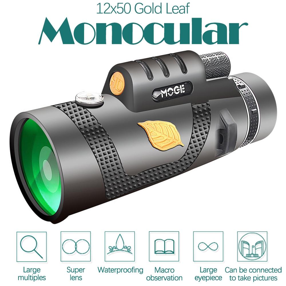 Professional 12X50 Hd Monocular Night Vision Telescope + Tripod 8