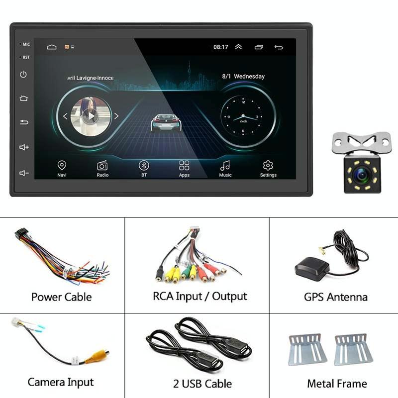 7 Inch Android Navigation Wifi Car Mp5 Player 1 + 32G Gps Bluetooth 2.5D Screen Standard + 8 Lights Camera 3
