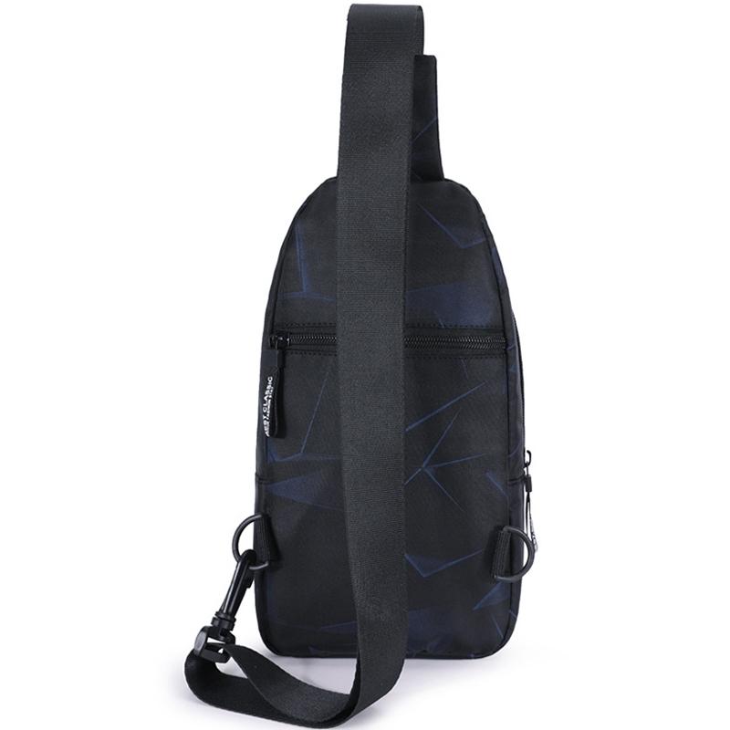 Men Oxford Cloth Chest Bag Camouflage Dark Blue Ideal For Sports And Travel