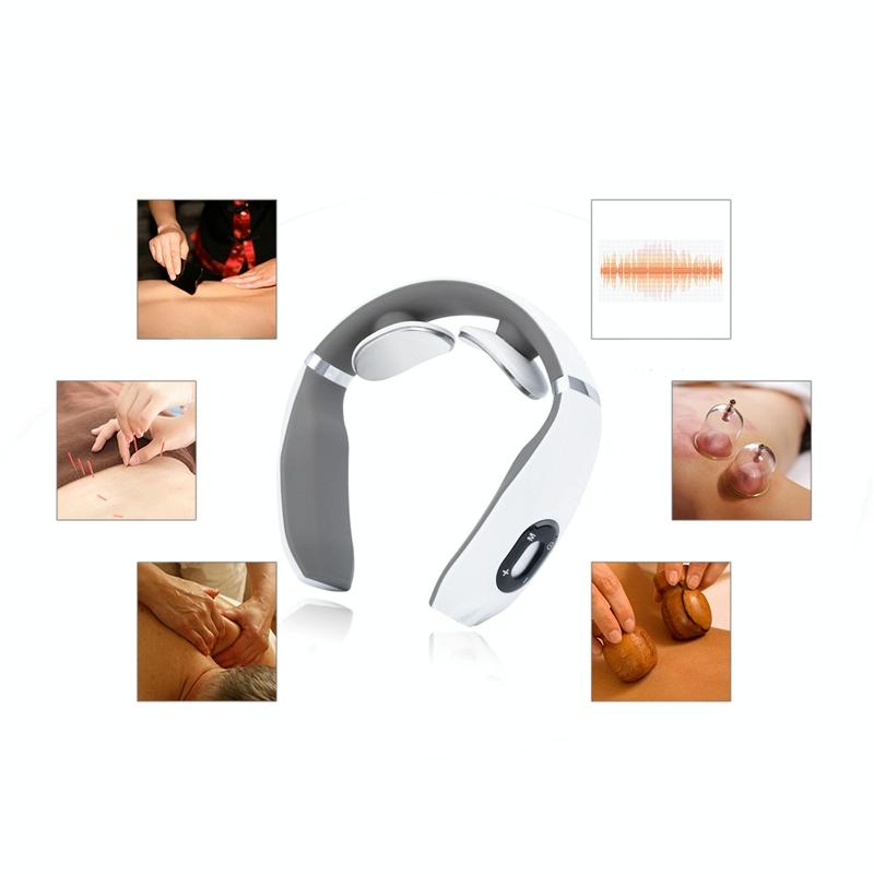 Intelligent Cervical Massager Electromagnetic Vibration Red 10