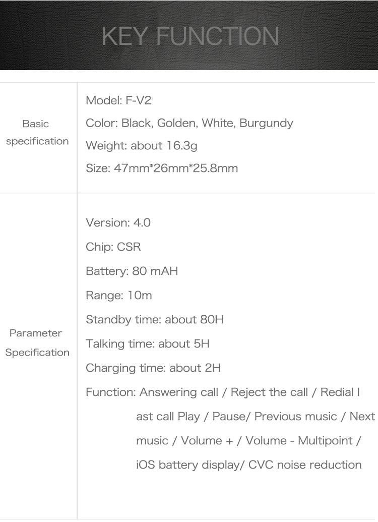 Bluetooth Earphones for Iphone Samsung and Tablets - Wireless 8
