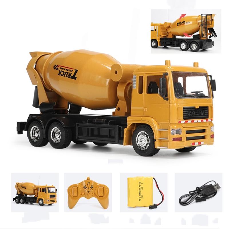 10-ch Remote Control Mixer Truck - 2.4g Simulated Engineering Vehicle 8