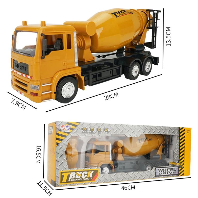 10-ch Remote Control Mixer Truck - 2.4g Simulated Engineering Vehicle 7