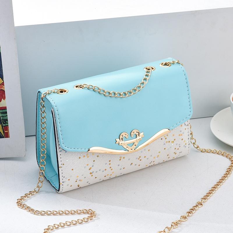 Sequined Messenger Shoulder Bag For Women Beige - White 12